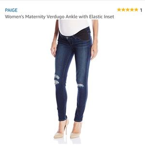 Paige Verdugo Distressed Ankle Jeans Maternity 24